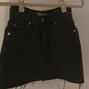 Black Demin Mini Skirt